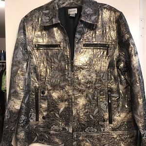 Chico’s gold shimmer jacket